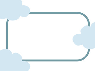 Pastel Frame Blue Clouds Cute Dreamy