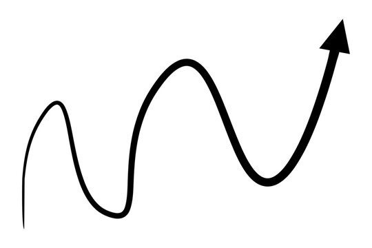 squiggly line arow vector design illustration