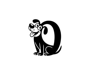 Fototapeta premium Funny dog Alphabet