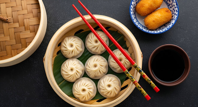 Jiaozi (dumplings), Y&uacute; (fish), and Nian Gao (sticky rice cakes)