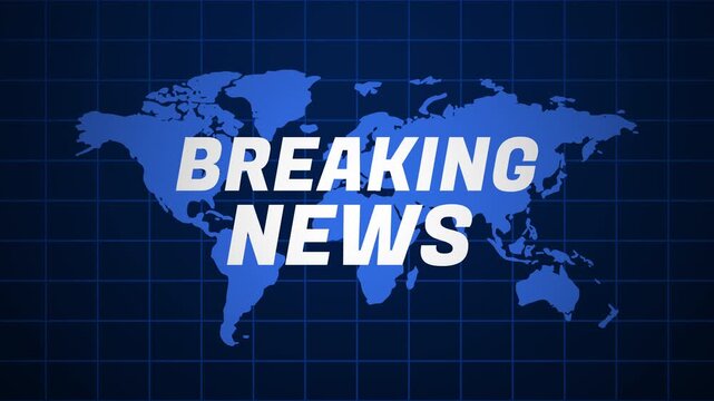 Breaking News Template intro for TV broadcast news show program. Animation of the words Breaking News Background. for news report and breaking news on world live report.