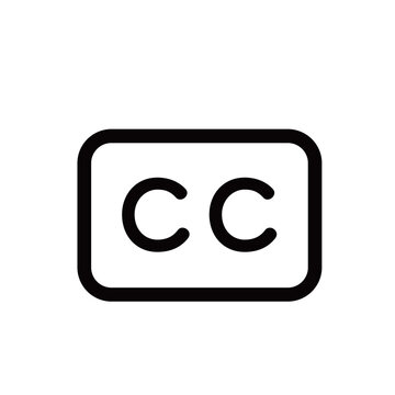 字幕 CCアイコン 枠線