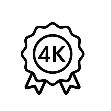 4K 高画質 ロゴ アイコン