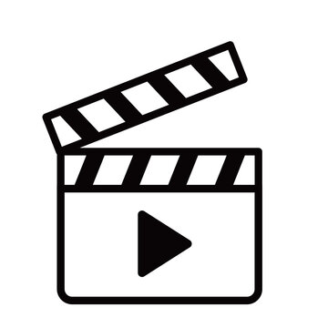 カチンコ 映画 アイコン 塗り