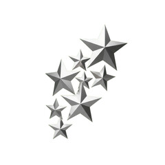 Obraz premium Silver Stars Clustered Bright Green Canvas