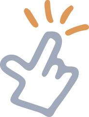 Obraz premium Clicking Hand Icon Doodle