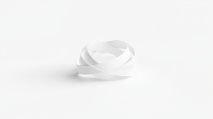 A white abstract sculpture.