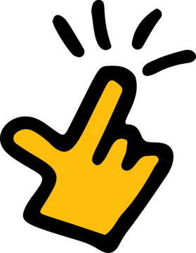 Clicking Hand Doodle Icon