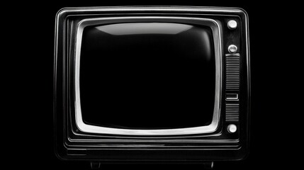 A black and white television set.