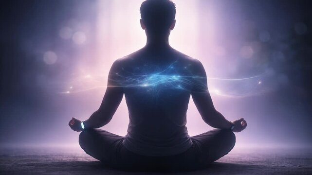 Meditation in Lotus Pose Journey to Serenity, Inner Peace, and Mindfulness for Calm and Spiritual Experience