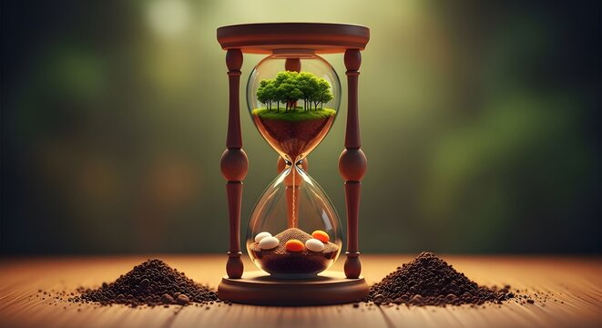 Earth day concept time running out to save planet earth