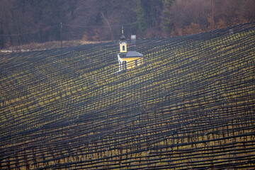 Chapel on the South Styrian Wine Route in winter