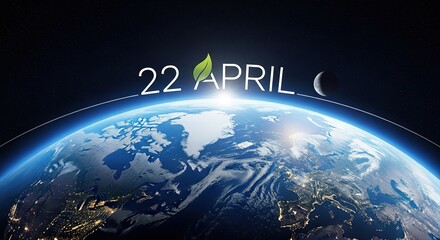 Fototapeta premium Earth from space on April 22.
