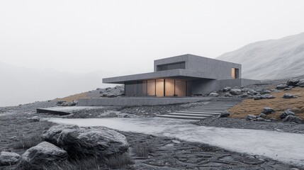 Modern House on Mountain