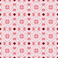 Seamless geometric pattern in pink tones.