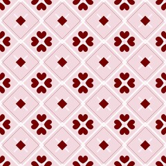 Seamless geometric pattern in pink tones.