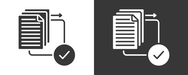 Assignment Icon Set Vector Collection Isolated In Black And White