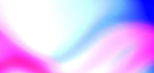 Obraz premium A trendy abstract background with a grainy gradient texture. A soft, blurry blend of pink, white, cyan & blue with a luminous white glow. A modern, noisy, luminous wallpaper for posters & web design.