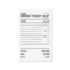 Ticket Slip for Itemized Purchase Order