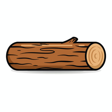 Cartoon log or timber illustration