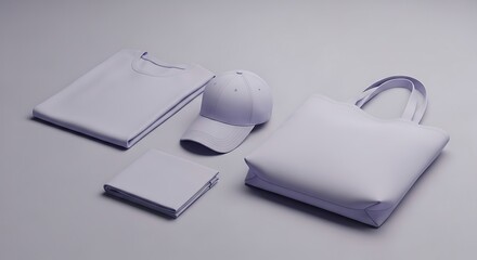 Blank apparel mockup set