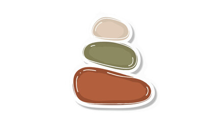 Valentine's Day Modern Romance and Self-Care A Serene Stack of Balanced Stones for Inner Peace and Mindfulness