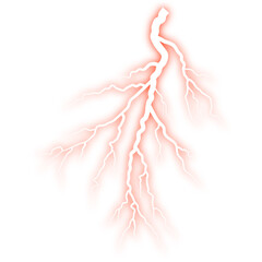 Red lightning fracture PNG featuring intense electric cracks and bright plasma glow on transparent background
