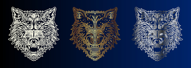 Wolf Head Design Variations
