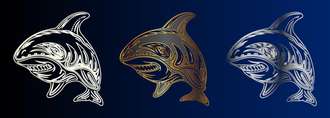 Shark Design Graphic Elements