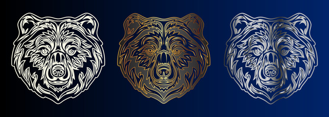 Bear Head Design Elements