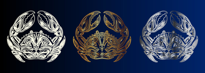 Crab Design Elements Set