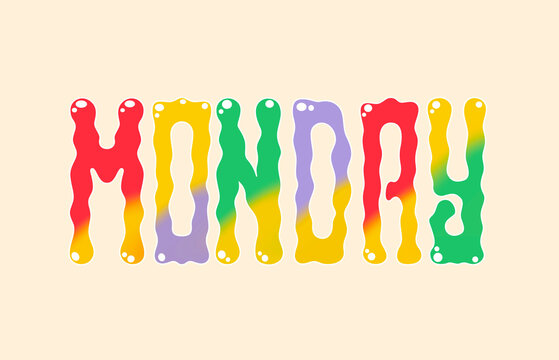 WEEK DAYS - Monday.
Typography, lettering design