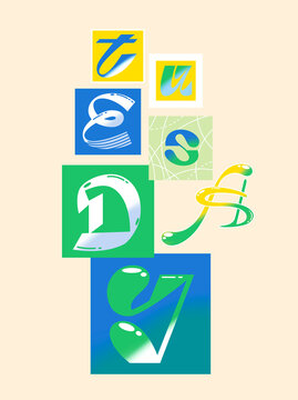WEEK DAYS - Tuesday.
Typography, lettering design
