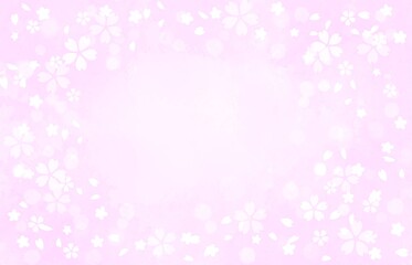 淡いピンクの桜の背景　春