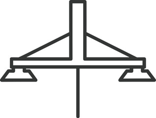 Fototapeta premium Data Filtering Funnel Line Icon 