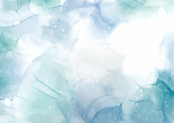 Abstract hand painted alcohol ink background 