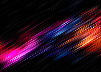 Brightly coloured gradient motion speed lines background design