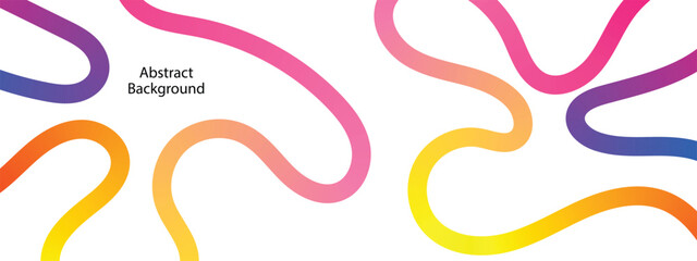 Obraz premium colorful gradient curved lines abstract banner background. Creative trendy style design.
