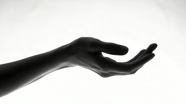 A close-up featuring two hands reaching out and connecting with each other against a blurred background, symbolizing unity or support.