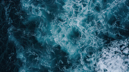Fototapeta premium The image is of a body of water with a lot of bubbles and foam