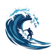 Dynamic Surfing Action on Crashing Wave