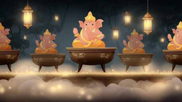 burning candles in a temple