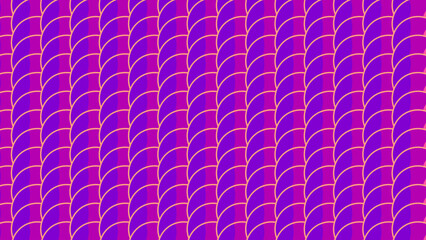 Abstract Geometric Scallop Pattern Background in Vibrant Pink Purple Seamless Tile Design
