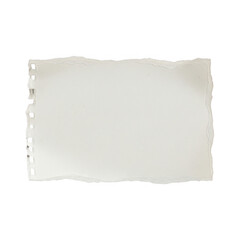Obraz premium Ripped paper note, isolated on transparent background