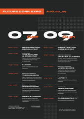 Conference Program Schedule Poster Template