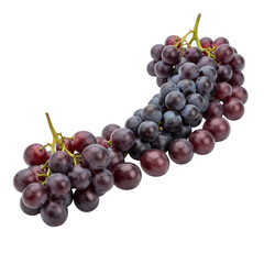 Fototapeta premium Cluster of grapes isolated on transparent background