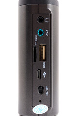 Radio receiver with various connection options for audio playback