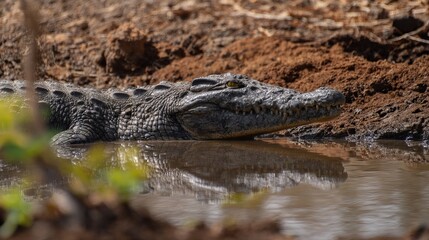 Obraz premium crocodile in the water