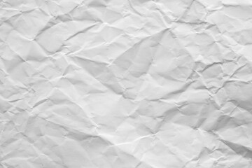 Obraz premium Blank white wrinkled crumpled paper sheet texture background