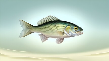 Fototapeta premium Highly Detailed Illustration of a Chub Fish